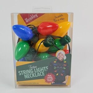 Festive String Lights‎ Christmas Necklace Flash Twinkle Solid Modes New